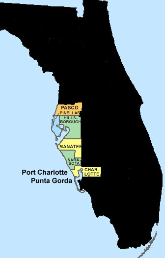 west coast florida map